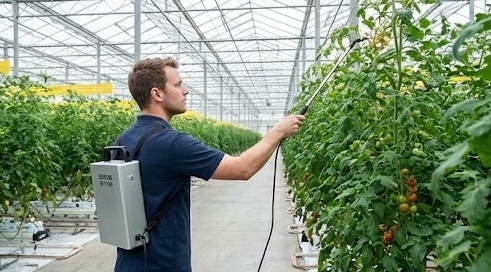 Commercial greenhouse tomato pollination